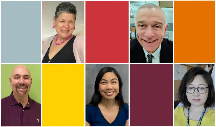 Pictured from left to right: Anthony Amen, Victoria Buitrago Brown, Maritess Costes, Dr. Thomas Hagerty, and Li Duan.